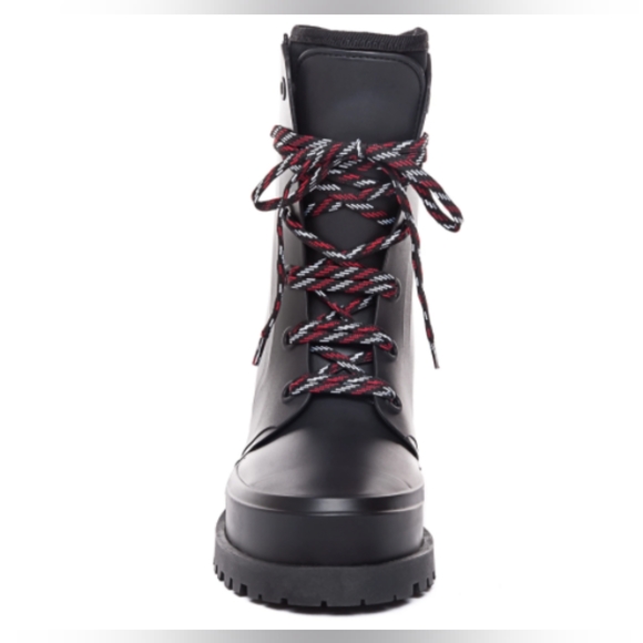 Bernardo Andra Lace Up Combat Moto Rain Boots - Picture 9 of 13